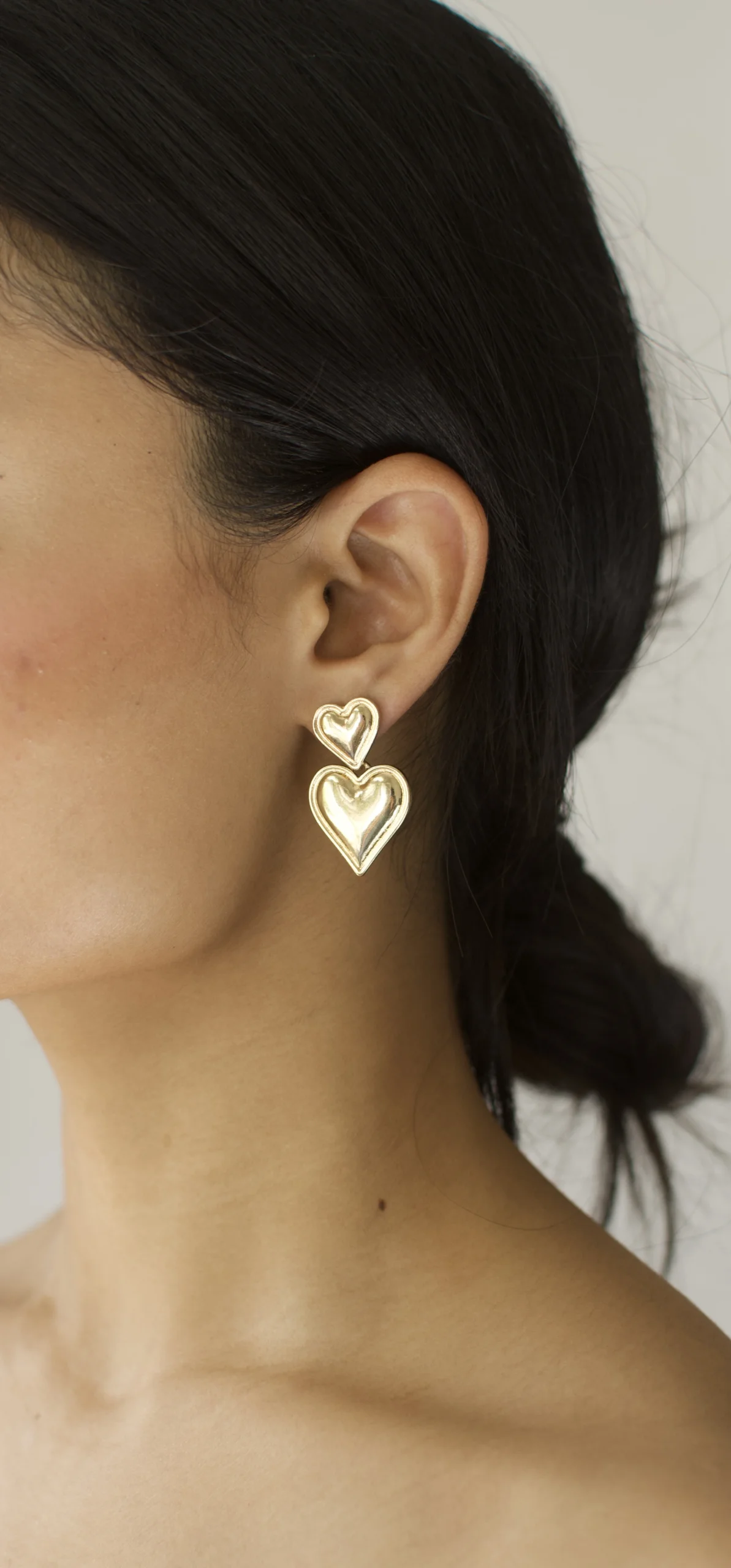 Double Heart Earrings - Image 2